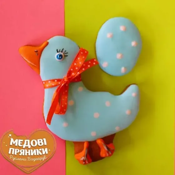 ПАСХАЛЬНЫЙ НАБОР пряники"Гусь и яйцо"|✅ ПРЯНИКИ "MEDYANIK"