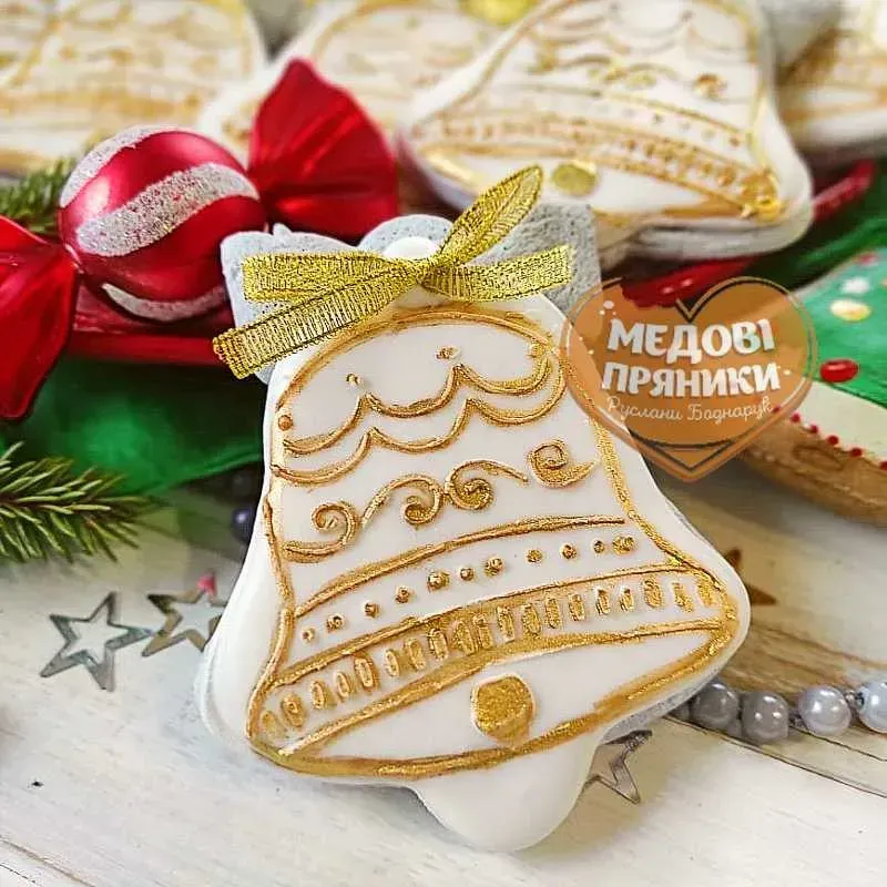 ▷КУПИТИ МЕДОВІ ПРЯНИКИ "РІЗДВЯНИЙ ДВОНИК", РУЧНИЙ РОЗПИС❄️ПОШТУЧНО | Medyanik