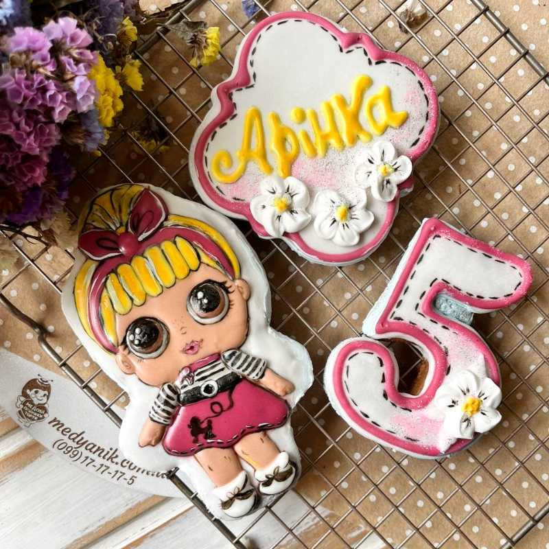 пряники лялька Лол декор на торт для дівчинки