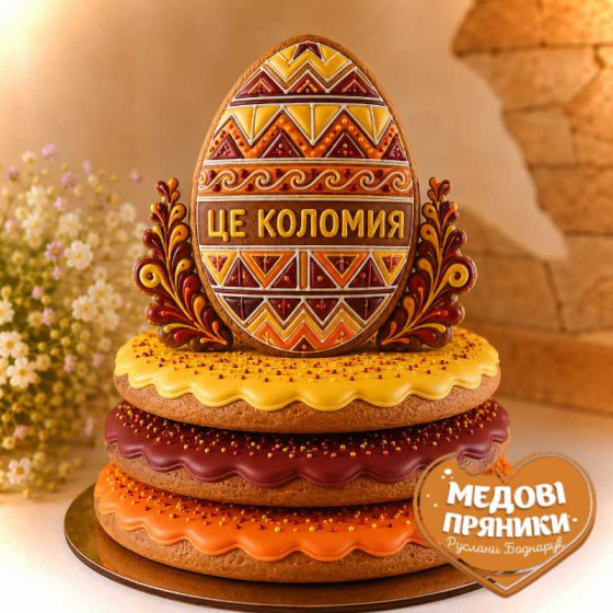 ПРЯНИКОВИЙ ТОРТ "СУВЕНІР З КОЛОМИЇ"