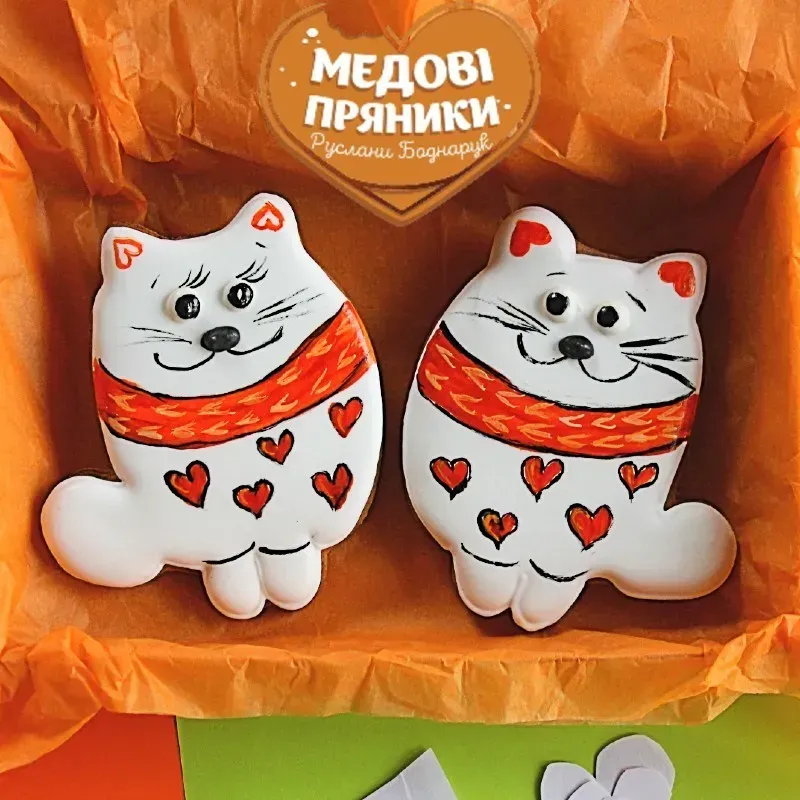 ПРЯНИКИ"ВЛЮБЛЕННЫЕ  КОТИКИ С СЕРДЕЧКАМИ"❤️ ПРЯНИКИ КО ДНЮ ВАЛЕНТИНА | Medyanik