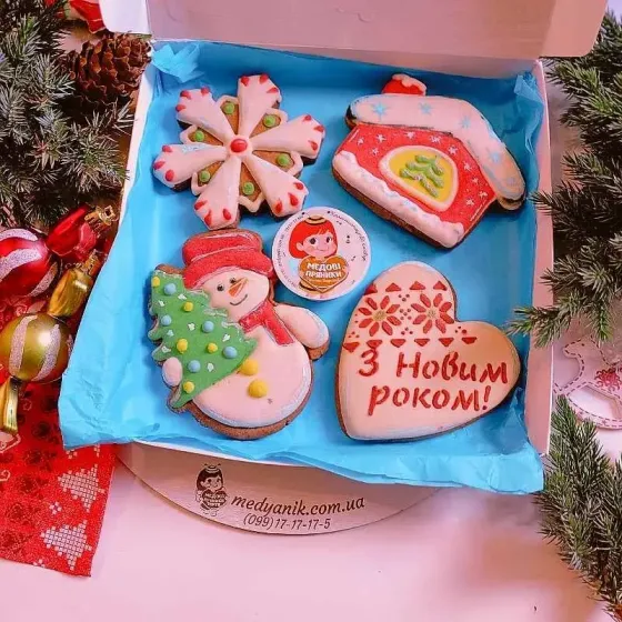 ▷НОВОРІЧНІ ПРЯНИКИ, НАБІР "Зимова казка сніговика"✨ПОДАРУНОК, КУПИТИ | Medyanik