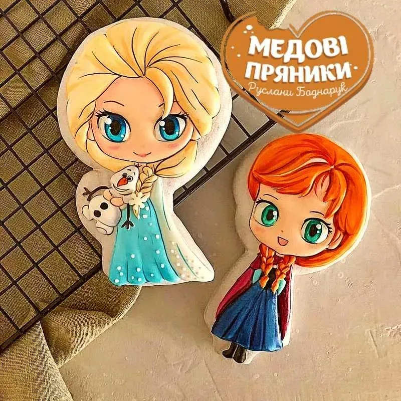 Пряники "Ледяное сердце" на торт КУПИТЬ ЗАКАЗАТЬ в УКРАИНЕ | Medyanik