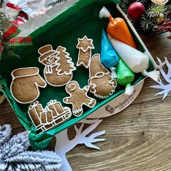 ᐉ МЕДОВІ ПРЯНИКИ✨ ПОДАРУНОК ДІТЯМ, ТВОРЧІ, РОЗМАЛЬОВКИ "Новорічне диво"| Medyanik