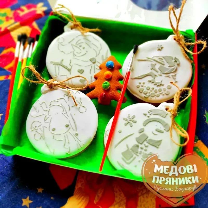 ▷ МЕДОВО ІМБИРНІ ПРЯНИКИ " Розмальовка"✨НОВОРІЧНІ ПРЯНИКИ НА ЯЛИНКУ | Medyanik