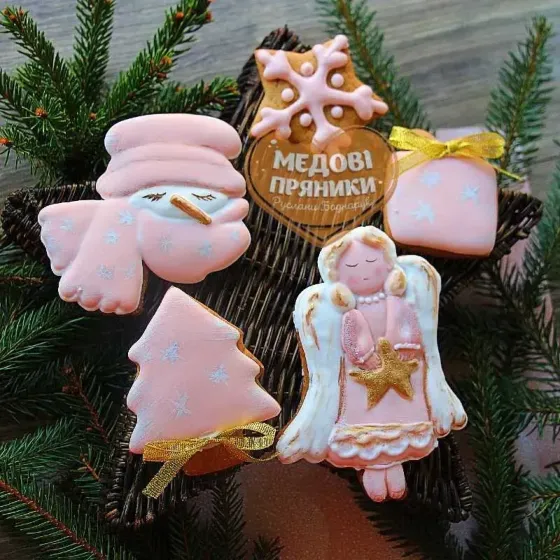 НОВОГОДНИЕ ПРЯНИКИ КУПИТЬ/ ПРЯНИКИ Набор "Рождественский Ангелочек"| Medyanik