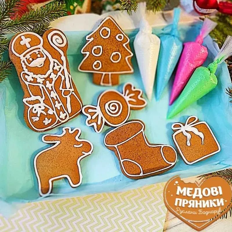 ПРЯНИЧНА РОЗМАЛЬОВКА, НАБІР ДЛЯ ТВОРЧОСТІ✨"Святий Миколай", ПОДАРУНОК ДІТЯМ | Medyanik