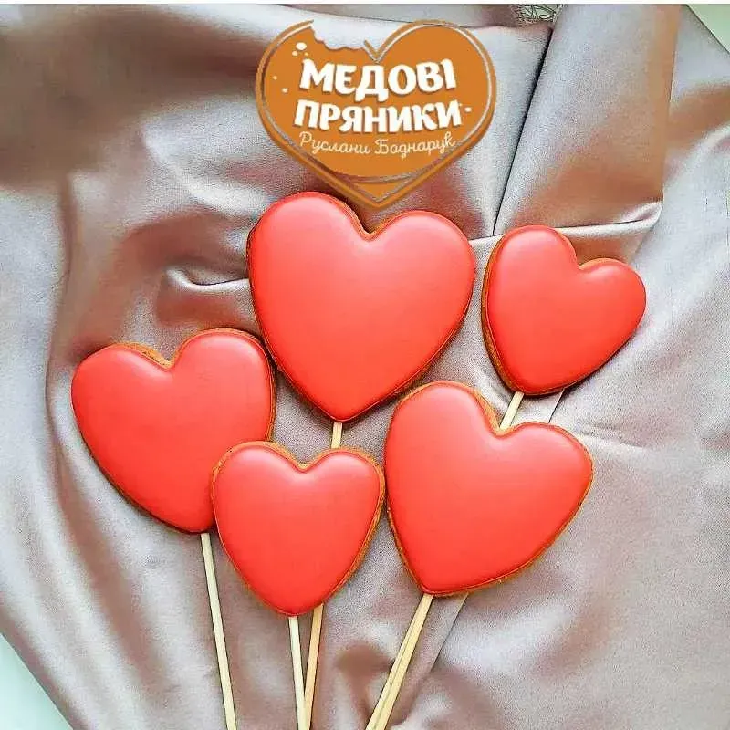 ᐈТопери пряники набір на 14 февраля "Серця" /КУПИТИ,ЗАМОВИТИ | Medyanik