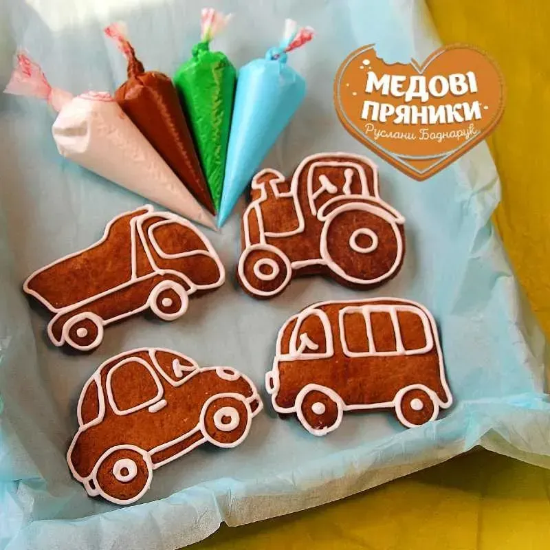 ▷ ТВОРЧЕСКИЙ НАБОР, ПРЯНИЧНАЯ РАСКРАСКА" МАШИНКИ" для детей ✔️ПОДАРОК | Medyanik