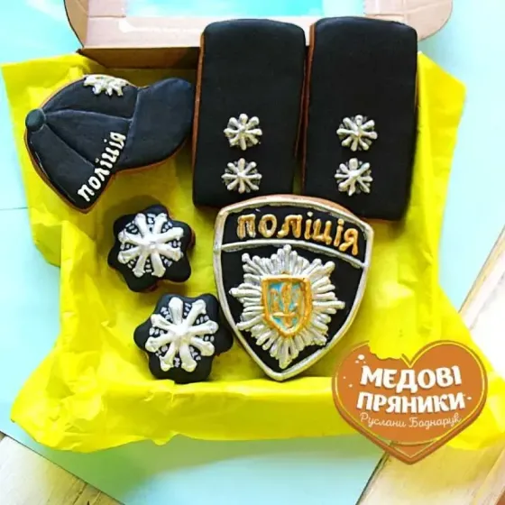 ▷ПРЯНИКИ УКРАИНСКИЕ  "Полиция"/ подарок/ МЕДОВЫЕ ПРЯНИКИ | Medyanik