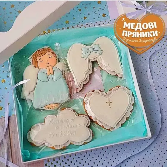 Набір пряників «Хрещення» | Солодкий подарунок на хрестини | Medyanik