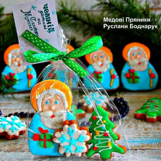 ▷ПРЯНИК МИКОЛАЙЧИК ДІТЯМ НА НОВИЙ РІК, РІЗДВО КУПИТИ | Medyanik