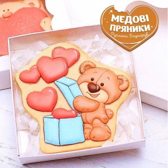 ПРЯНИКИ "КОРОБКА С ВАЛЕНТИНКАМИ"