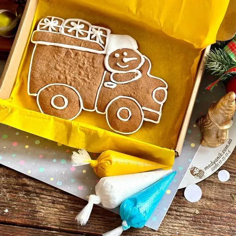 ᐉ РІЗДВЯНІ ПРЯНИКИ СНІГОВИК НА МАШИНІ✨ ПОДАРУНОК ДІТЯМ, ТВОРЧІ, РОЗМАЛЬОВКИ | Medyanik