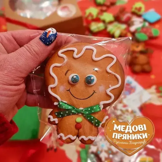 МЕДОВИЙ НОВОРІЧНИЙ ПРЯНИК "Імбирний чоловічок"| Medyanik