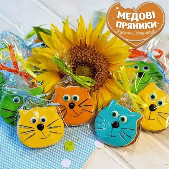 ▷МЕДОВІ ПРЯНИКИ "КОТИК" ПРЯНИКИ ДІТЯМ, НА СВЯТО | Medyanik